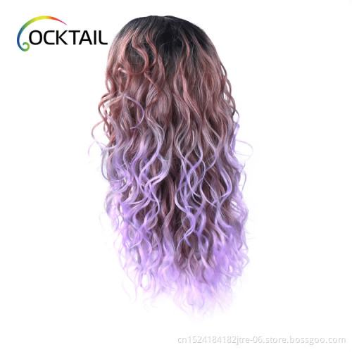 High temperature fiber synthetic hair lace wigs dropshipping, ladies synthetic wig china professional supplier